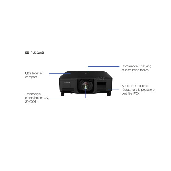Epson EB-PU2220B – Projecteur laser haute luminosité (V11HA66840)