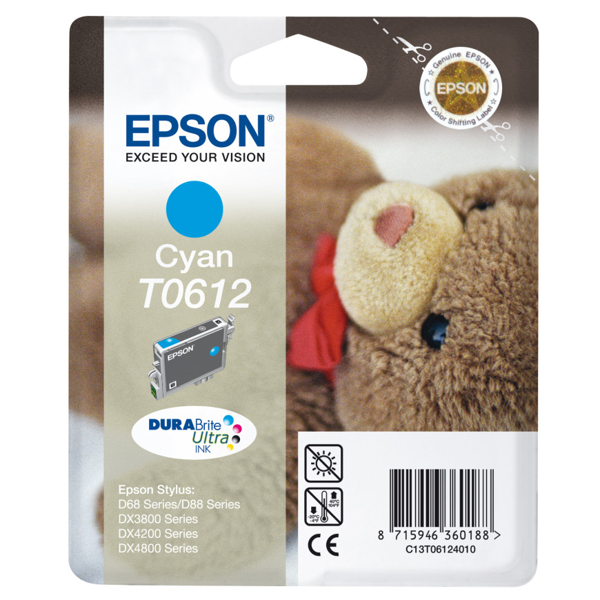 Cartouche d'encre Epson T0612 – DURABrite Ultra C (C13T06124010)