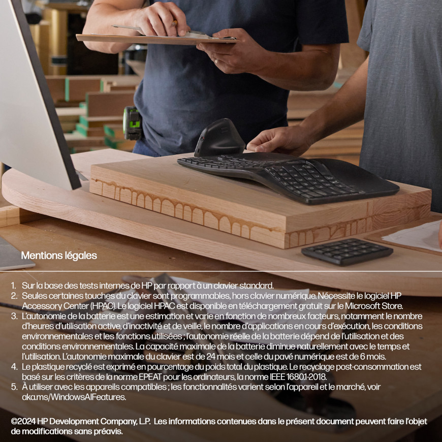 Clavier sans fil ergonomique HP 965