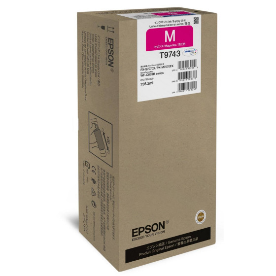 Epson WorkForce Pro WF-C869R – Unité de remplissage d'encre Magenta XXL (C13T97430N)