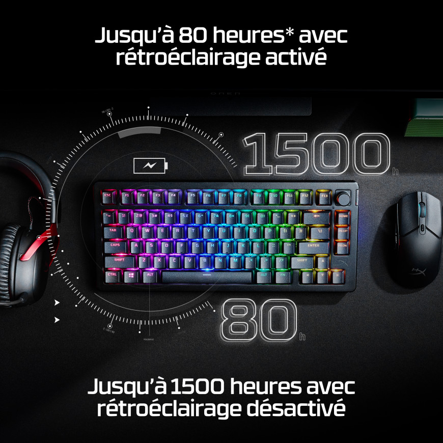 Clavier sans fil gamer HyperX Alloy Rise 75