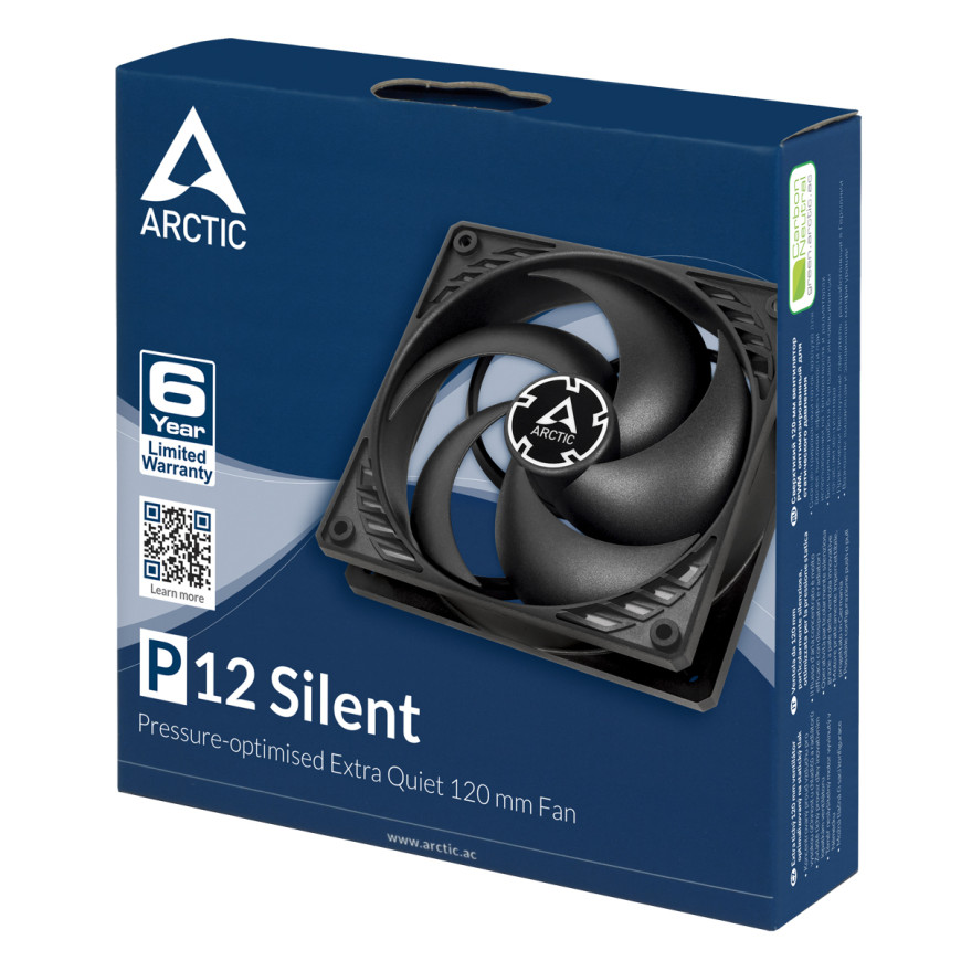 Arctic P12 Silent (Noir)