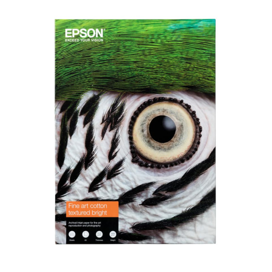 Epson Fine Art Cotton Textured Bright II – Papier d'art texturé A3+ (C13S450289NQ)