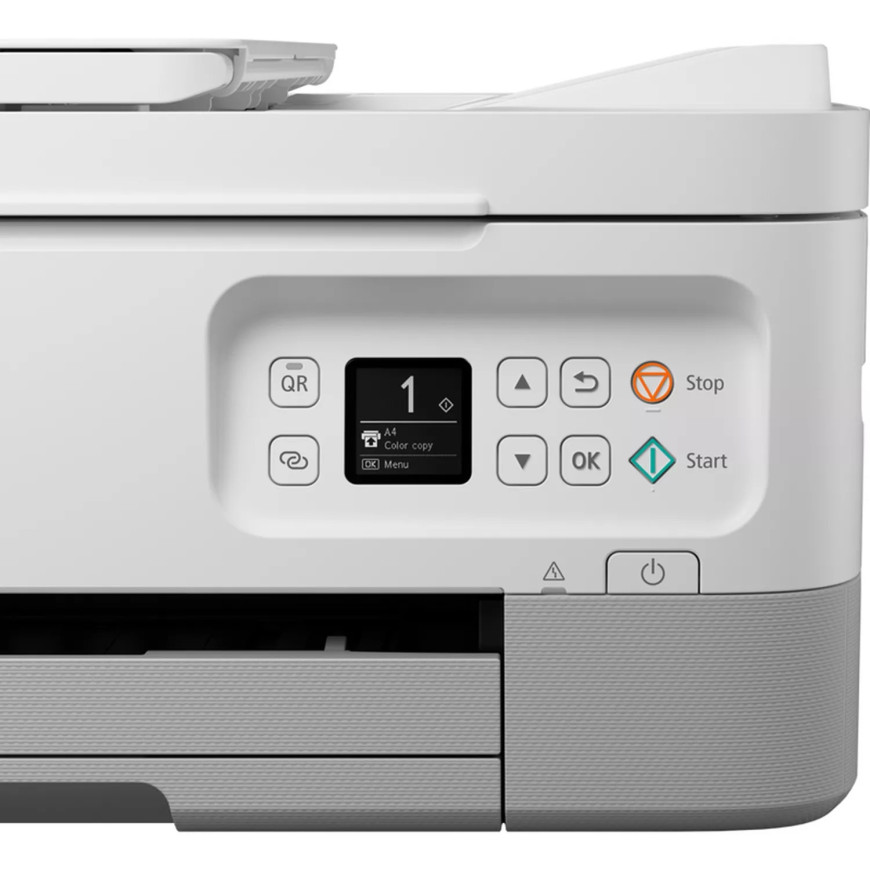 Imprimante photo jet d'encre couleur 3-en-1 sans fil Canon PIXMA TS7451i, blanche