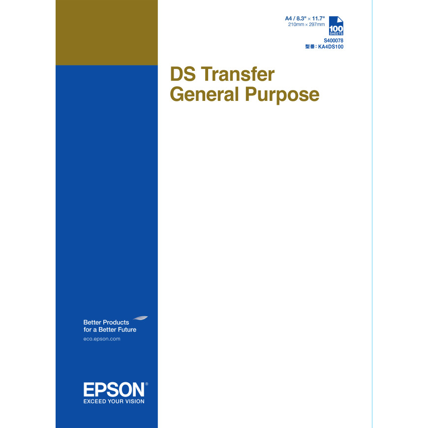 Epson DS Transfer General Purpose – Papier transfert A4 polyvalent (C13S400078)
