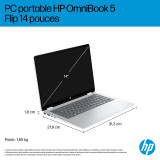 PC portable 2 en 1 HP OmniBook 5 Flip 14-fp0009nf