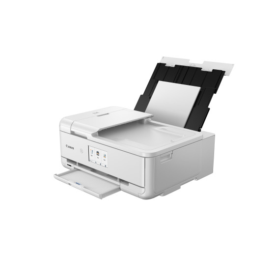 Imprimante photo jet d'encre couleur multifonction A3 sans fil Canon PIXMA TS9551Ca, blanc