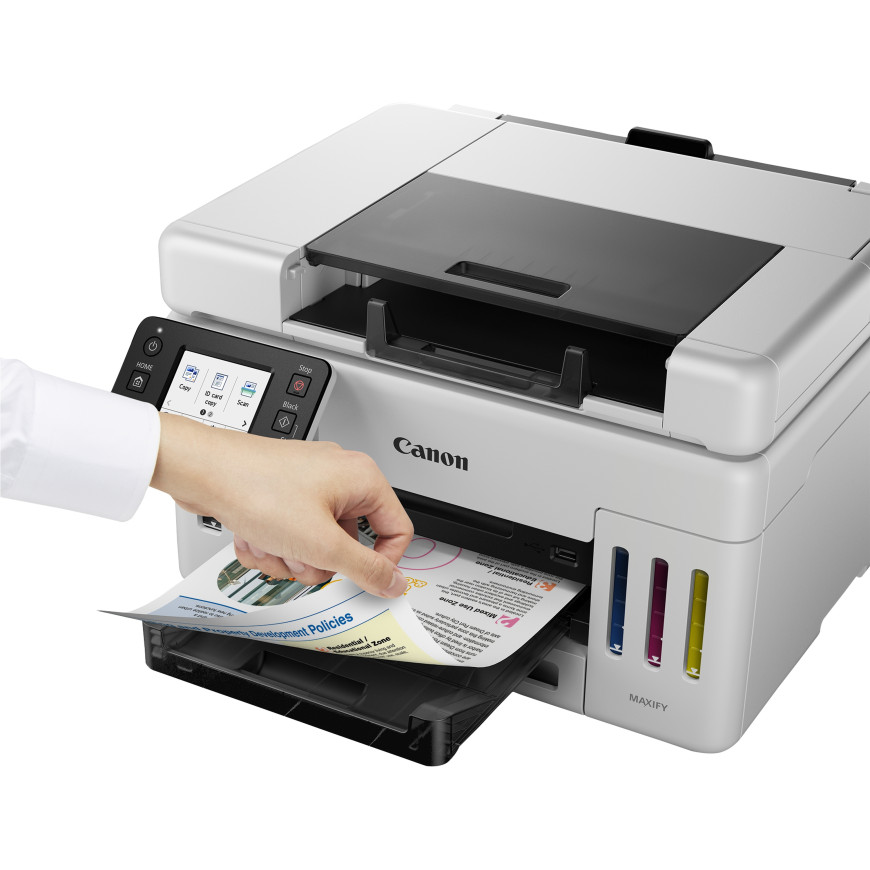 Imprimante jet d'encre MegaTank 3-en-1 rechargeable sans fil Canon MAXIFY GX6550