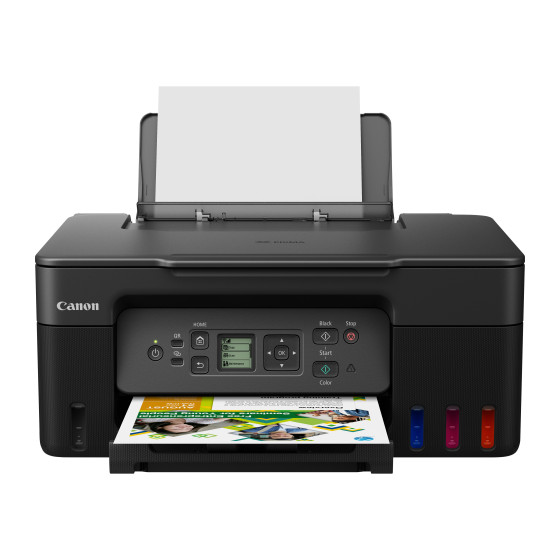 Imprimante MegaTank 3-en-1 rechargeable couleur Wi-Fi Canon PIXMA G3570, Noir