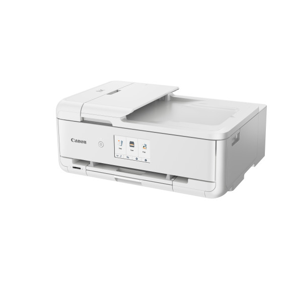 Imprimante photo jet d'encre couleur multifonction A3 sans fil Canon PIXMA TS9551Ca, blanc