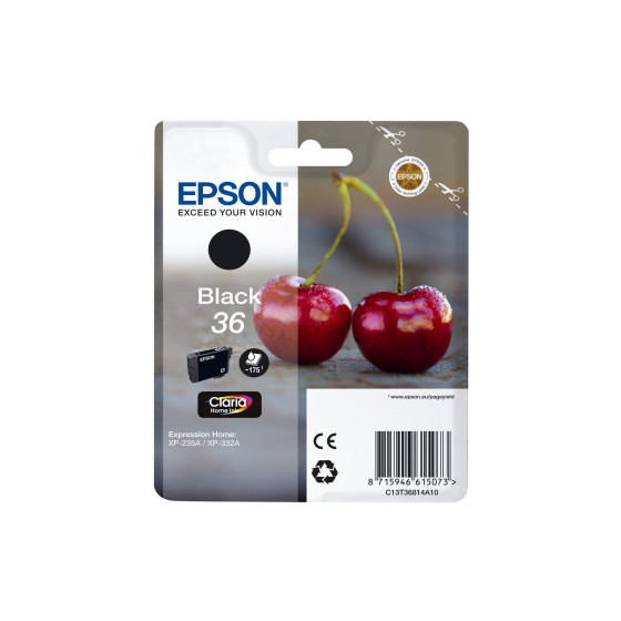 Cartouche d'encre Epson 36 Claria Home Ink – noire (C13T36814A10)