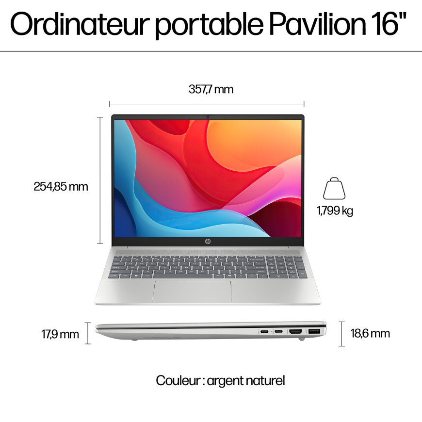 PC portable HP Pavilion 16-ag0003nf
