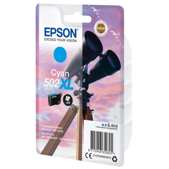 Cartouche d'encre Epson 502XL – cyan (C13T02W24010)
