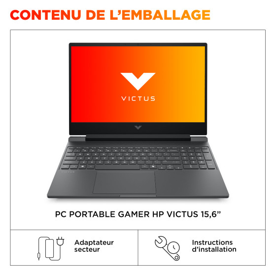 PC portable Gaming HP Victus 15-fa2013nf - NVIDIA GeForce RTX 5060 & Sans OS