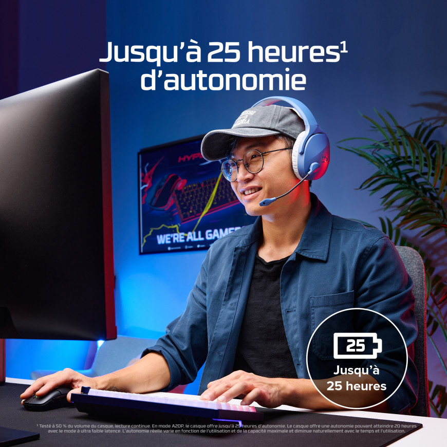 HyperX Cloud Jet – Casque de jeu sans fil (noir)