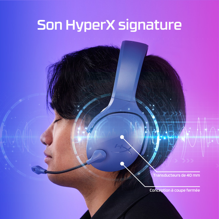 HyperX Cloud Jet – Casque de jeu sans fil (noir)