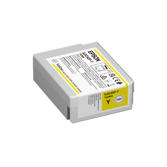 Cartouche d'encre Epson ColorWorks C4000e – jaune SJIC42P-Y (C13T52M440)
