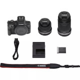 Appareil photo hybride Canon EOS R100 + objectif RF-S 18-45mm IS STM + objectif RF-S 55-210mm IS STM