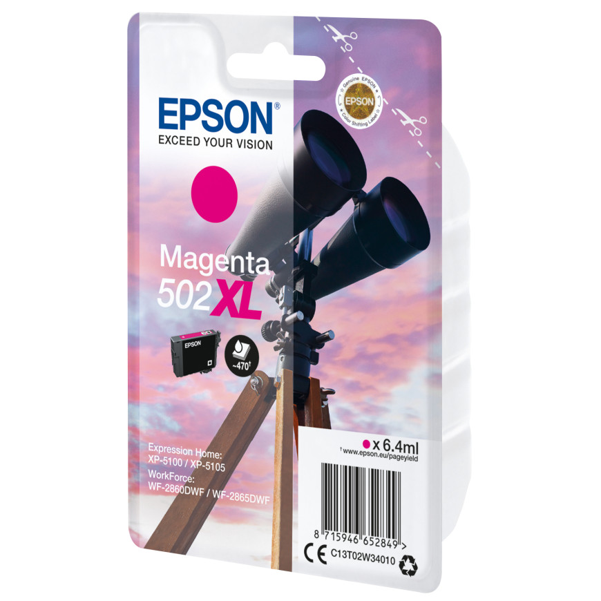 Cartouche d'encre Epson 502XL – magenta (C13T02W34010)