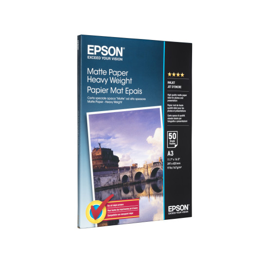 Epson Pap Mat Epais A3 – Papier en feuilles mate de haute qualité (C13S041261)