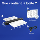 Scanner Epson Workforce ES-60W – mobile sans fil (B11B253401)