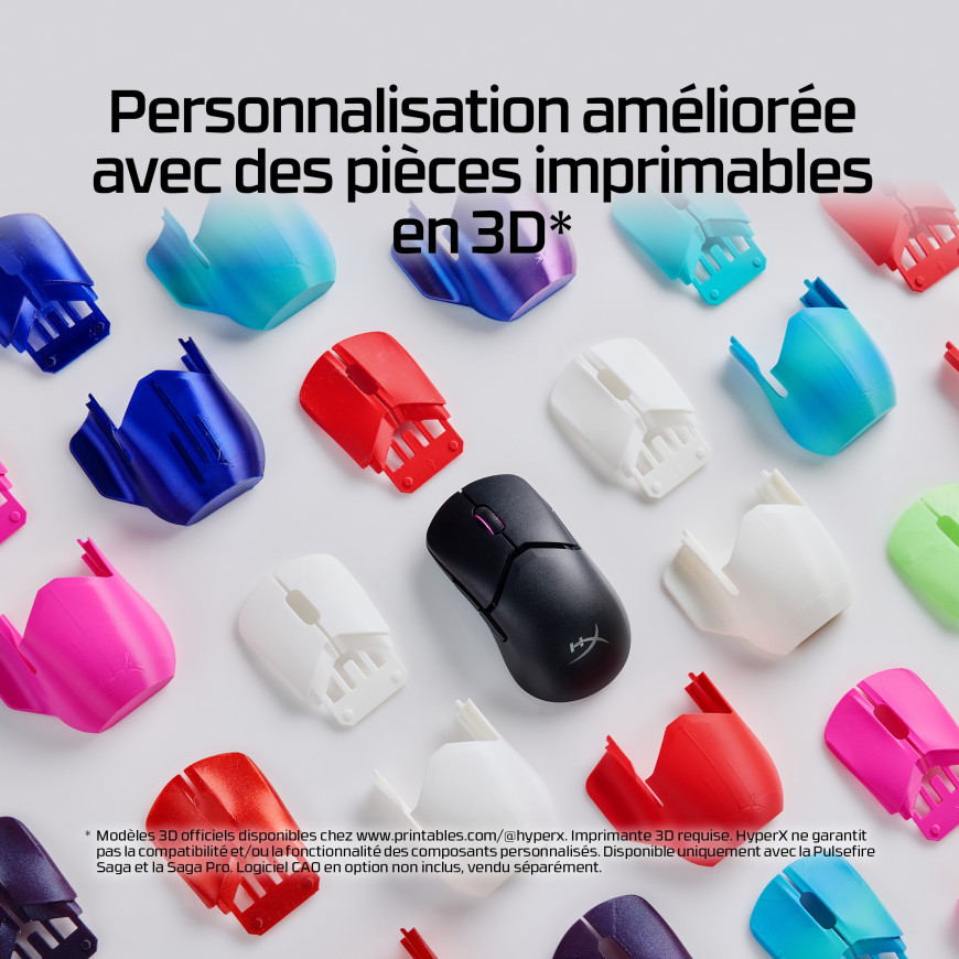Souris gamer HyperX Pulsefire Saga (noire)