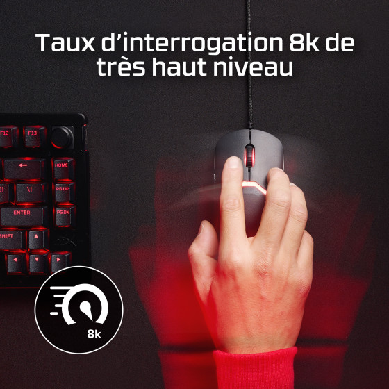 Souris gamer HyperX Pulsefire Saga (noire)