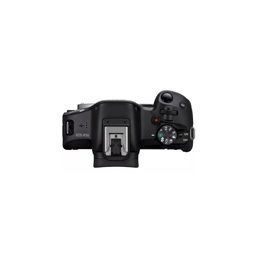 Appareil photo hybride Canon EOS R50, noir + objectif RF-S 18-150 mm F3.5-6.3 IS STM