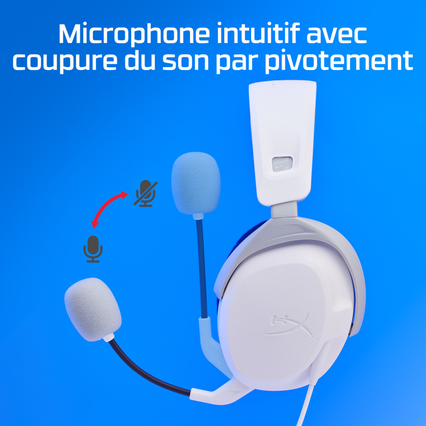 Casque filaire HyperX Cloud Stinger II (Blanc) - PlayStation