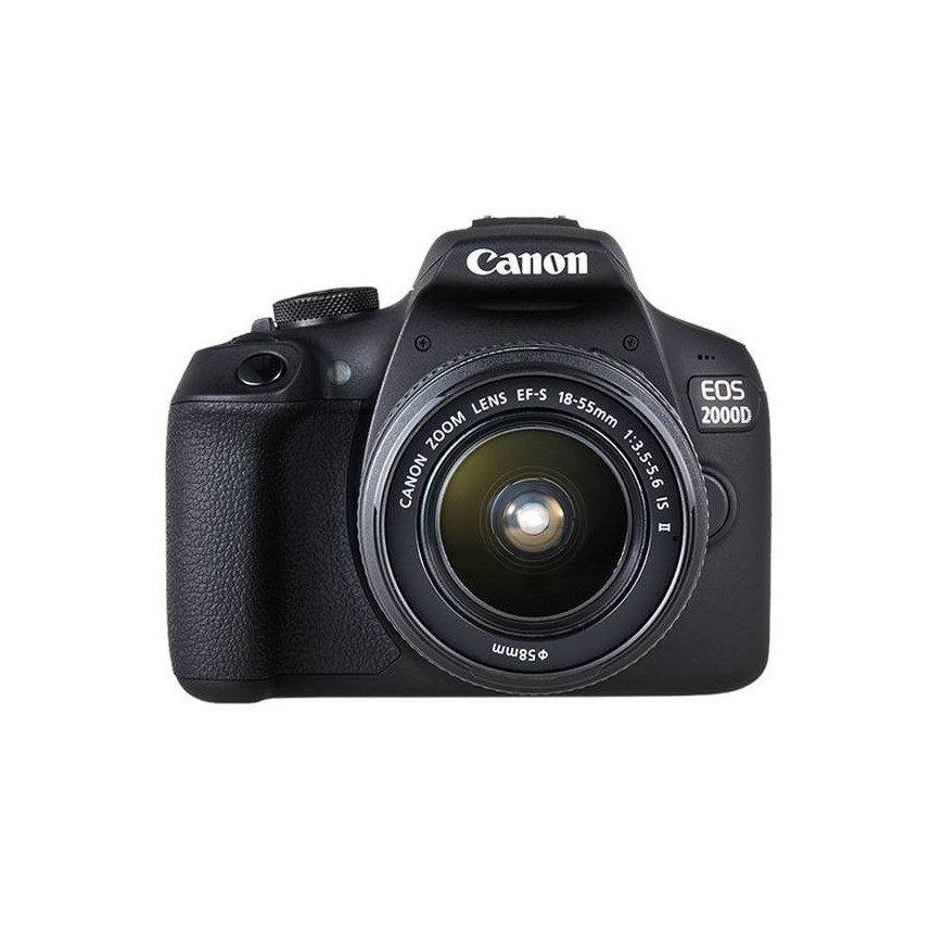 Appareil photo Canon EOS 2000D + objectif 18-55 IS II + batterie LP-E10