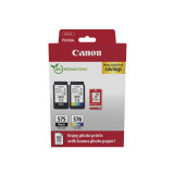 Pack à prix réduit cartouches d'encre PG- 575/CL-576 + papier photo Canon