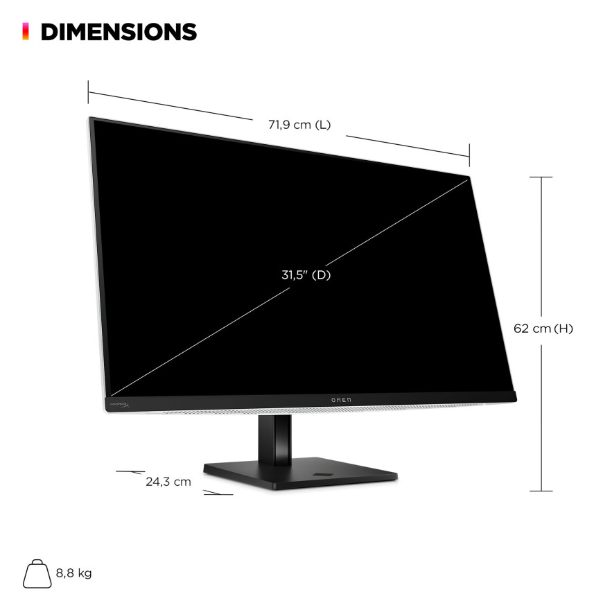 Écran gamer OMEN Transcend 32" UHD OLED 240Hz