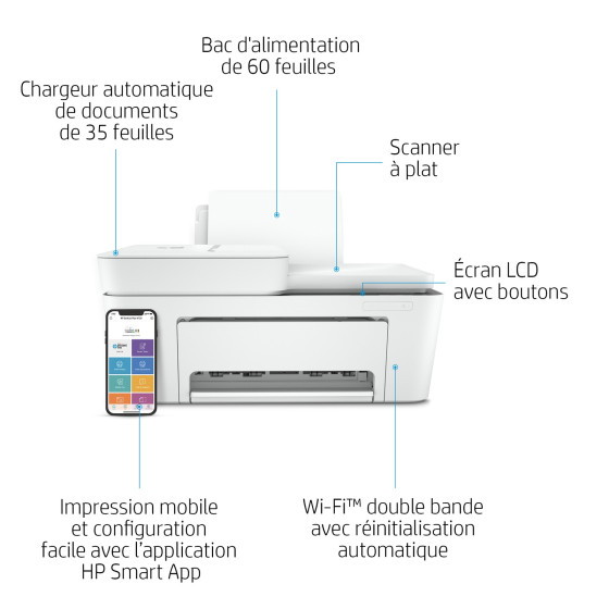 Imprimante multifonction HP DeskJet Plus 4120 (3XV14B)