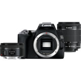 Canon EOS 250D, Black + EF-S 18-55mm f/4-5.6 IS STM + EF 50mm f/1.8 STM Lens