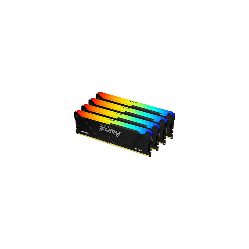 Kingston FURY Beast RGB 32 Go (4 x 8 Go) DDR4 3200 MHz CL16 (KF432C16BB2AK4/32)