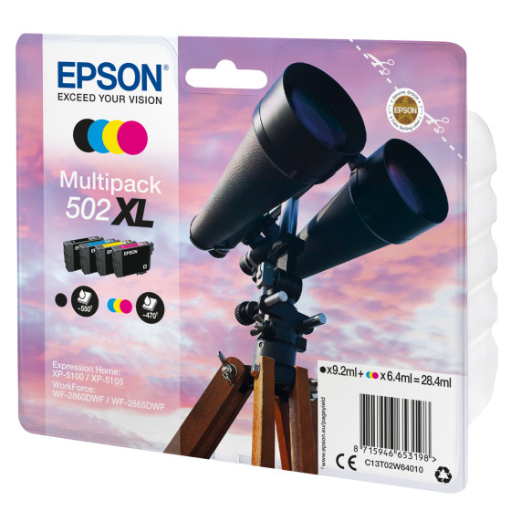 Epson 502XL – Multipack d’encres couleur (C13T02W64010)