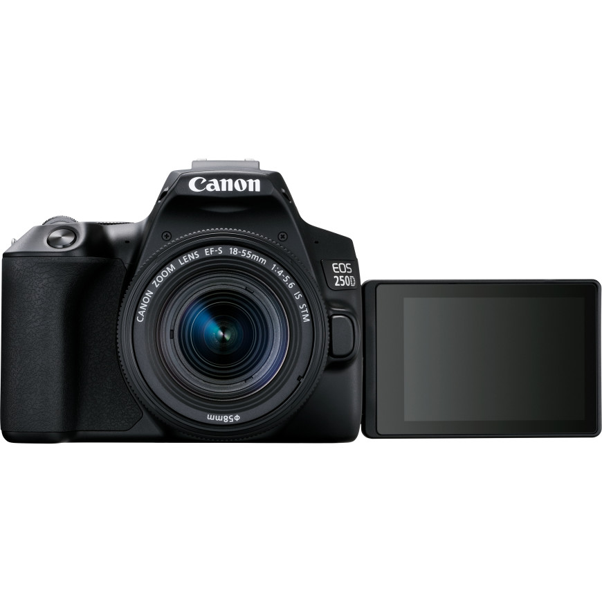 Canon EOS 250D, Black + EF-S 18-55mm f/4-5.6 IS STM + EF 50mm f/1.8 STM Lens