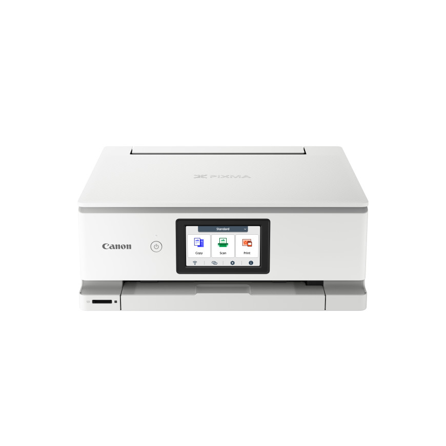 Imprimante photo jet d'encre couleur multifonction sans fil Canon PIXMA TS8751, blanche