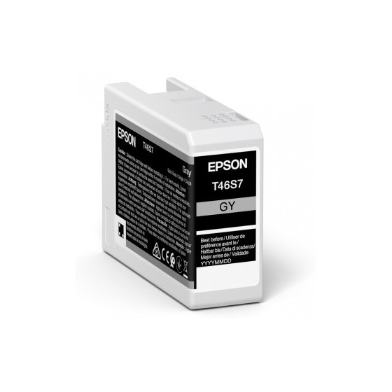 Cartouche d’encre Epson T46S7 – UltraChrome Pro 10 25ml Gris (C13T46S700)