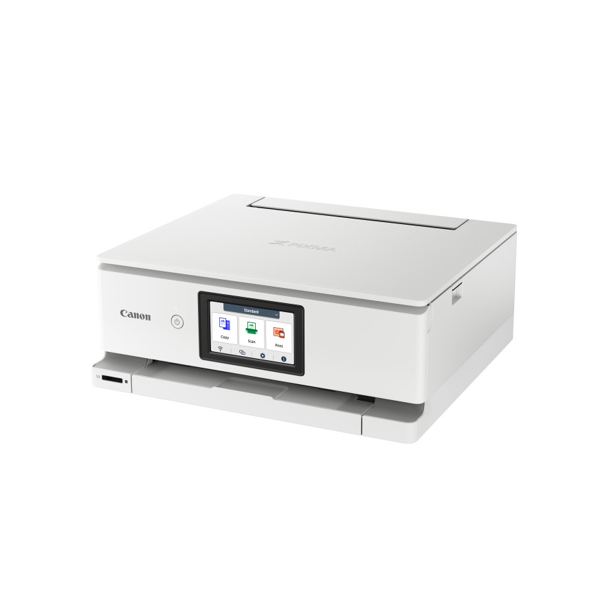 Imprimante photo jet d'encre couleur multifonction sans fil Canon PIXMA TS8751, blanche