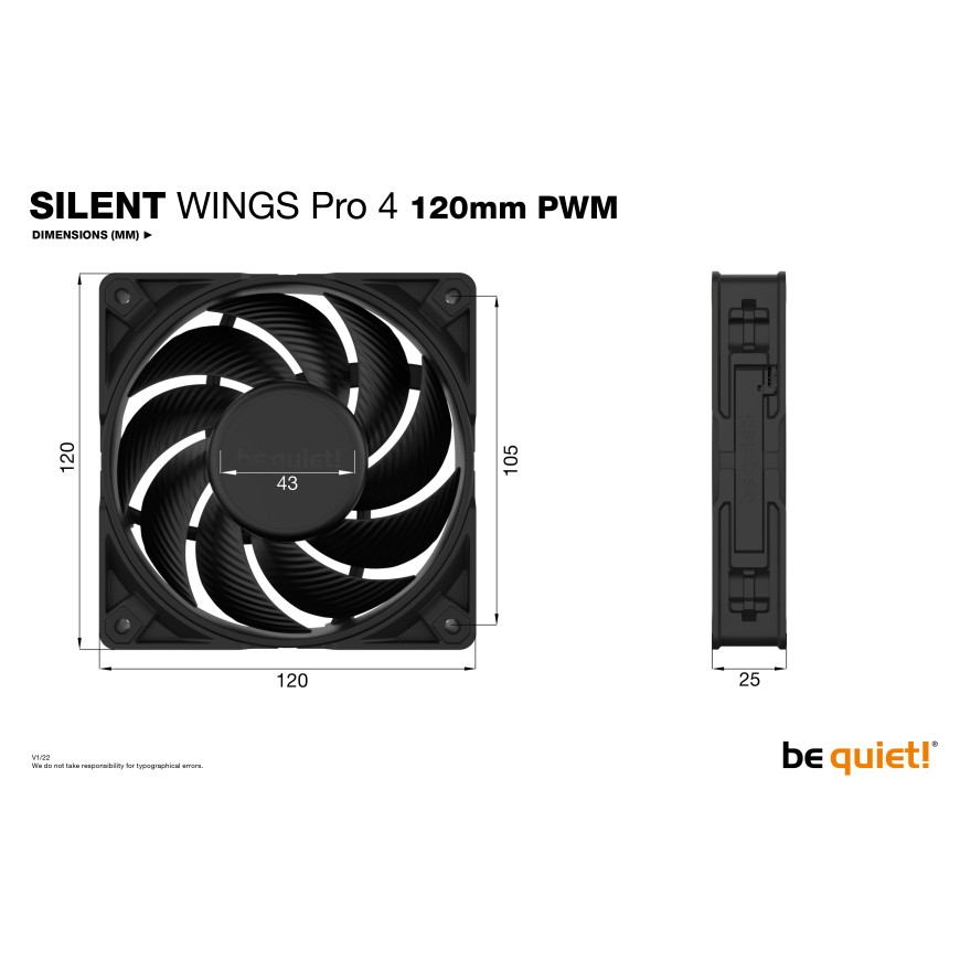 be quiet! Silent Wings Pro 4 120 mm PWM