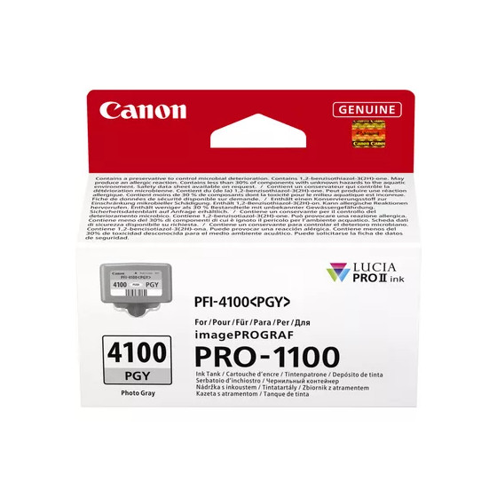 Cartouche d'encre photo gris Canon PFI-4100PGY