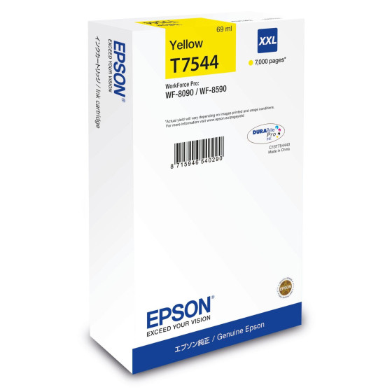 Cartouche d'encre Epson WF-8090 / WF-8590 – DURABrite™ Pro Jaune XXL (C13T75444N)