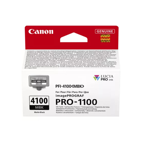 Cartouche d'encre noire mat Canon PFI-4100MB