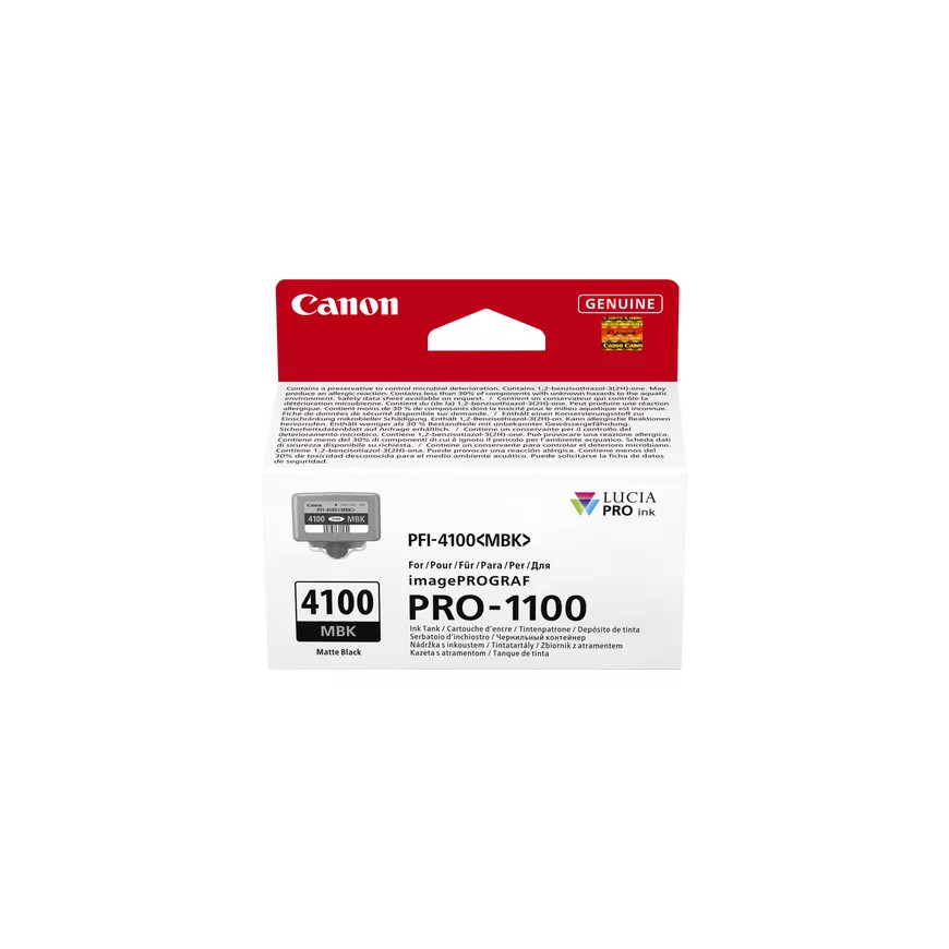Cartouche d'encre noire mat Canon PFI-4100MB