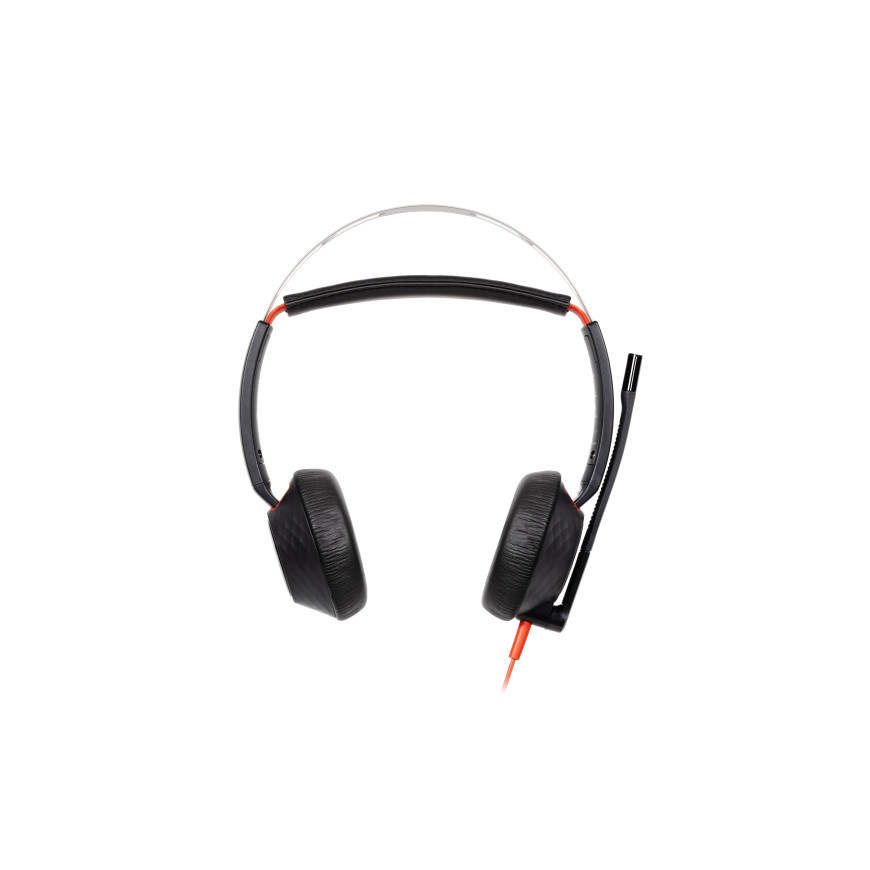 Micro-casque stéréo USB-C HP Poly Blackwire 5220 + prise 3,5 mm + adaptateur USB-C/A (lot)