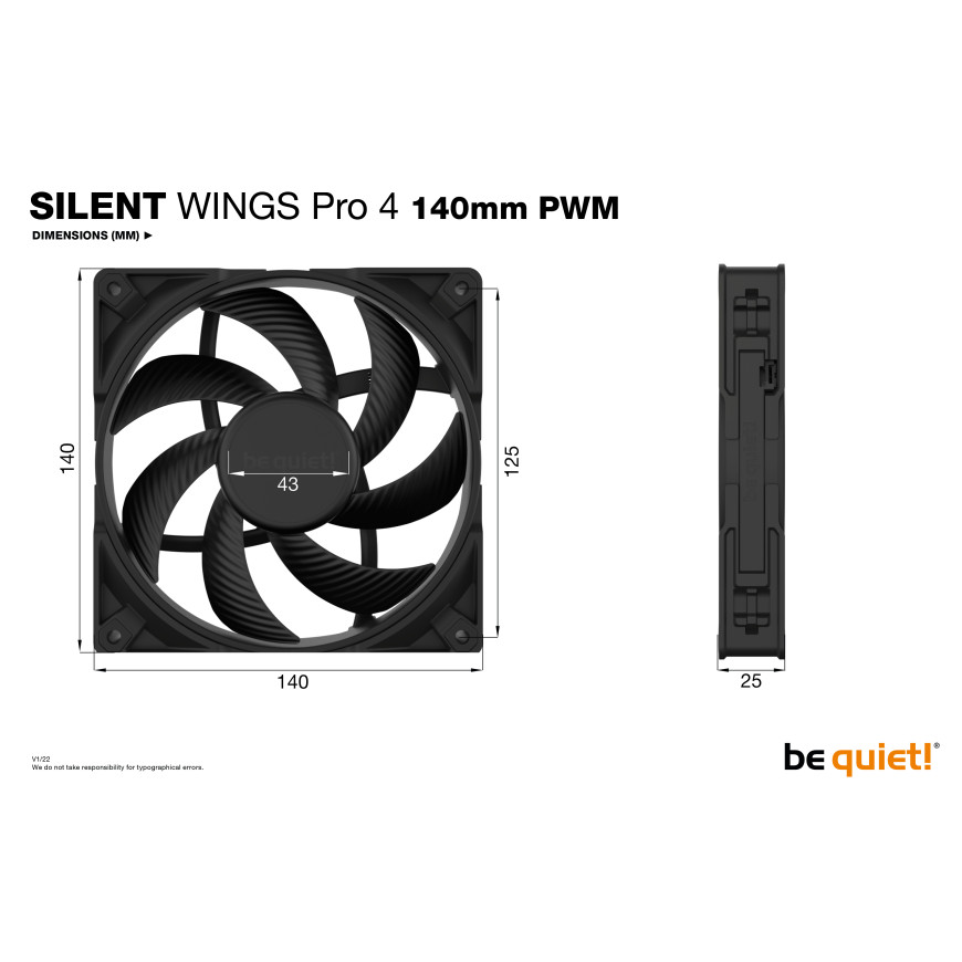 be quiet! Silent Wings Pro 4 140 mm PWM