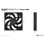 be quiet! Silent Wings Pro 4 140 mm PWM