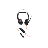 Micro-casque stéréo USB-C HP Poly Blackwire 5220 + prise 3,5 mm + adaptateur USB-C/A (lot)
