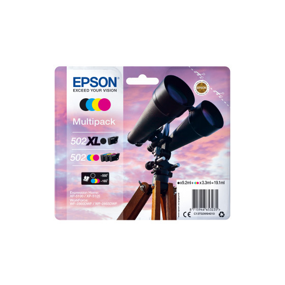 Epson 502 XL – Multipack d'encres couleur (C13T02W94010)